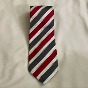Donald Trump 100%  silk greyish green and red tie